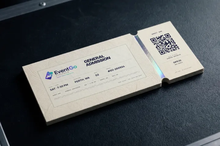 An EventGo Australia general admission ticket